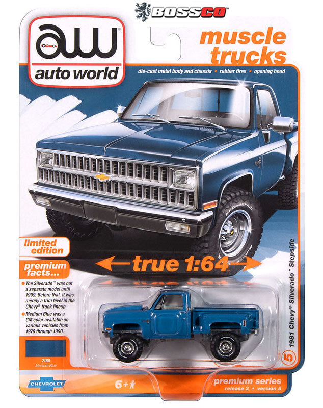 AUTO WORLD - 1981 CHEVROLET SILVERADO 10 4 x 4 "MEDIUM BLUE"