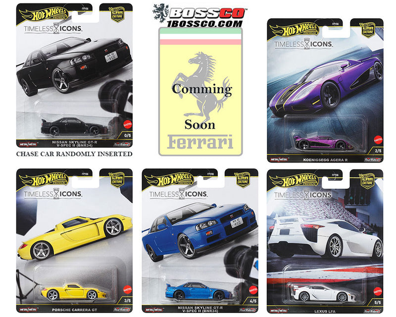 HOT WHEELS - CAR CULTURE 2025 N "TIMELESS ICONS" (SET of 5) *** PRE ORDER