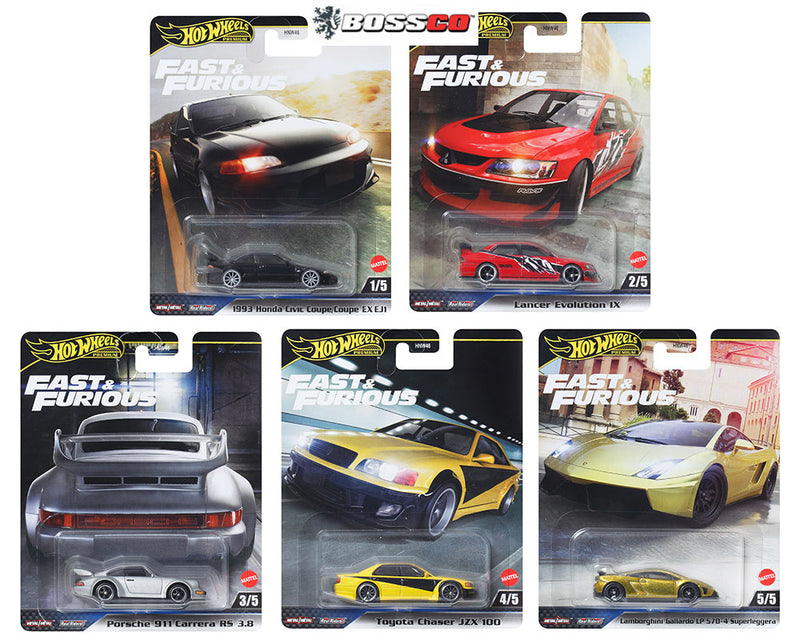 HOT WHEELS - FAST & FURIOUS 2025 "M" CASE (SET of 5)