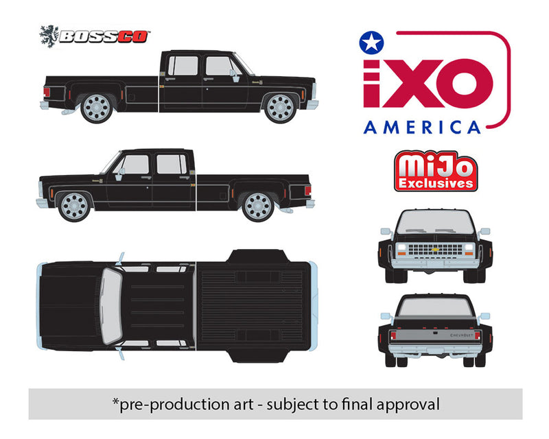 IXO '80 CHEVROLET SILVERADO C30 CREW CAB "BLACK" ***PRE ORDER