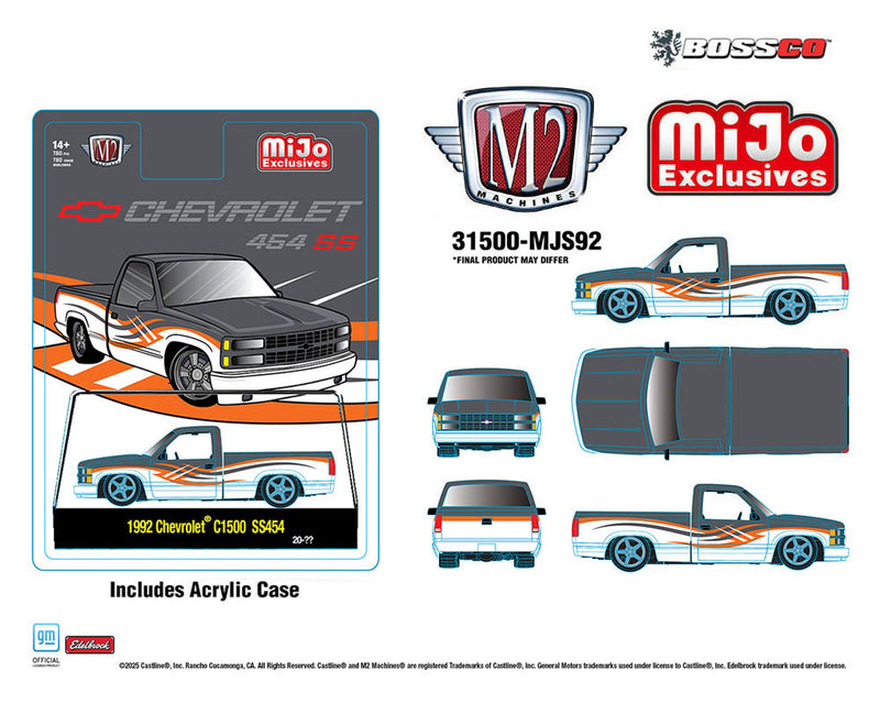 M2 '92 CHEVROLET C1500 SS 454 "WHITE / GREY" ***PRE ORDER***