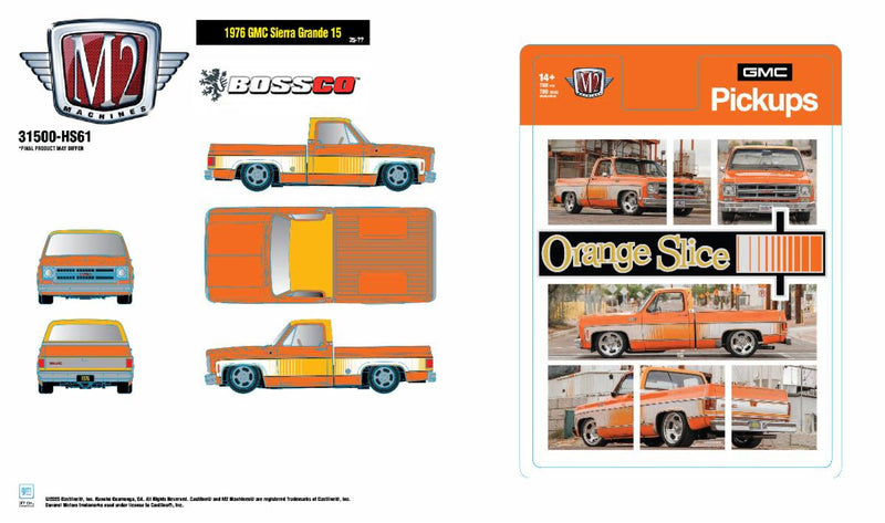 M2 '76 GMC SIERRA GRANDE 15 "ORANGE SLICE" ***PRE ORDER