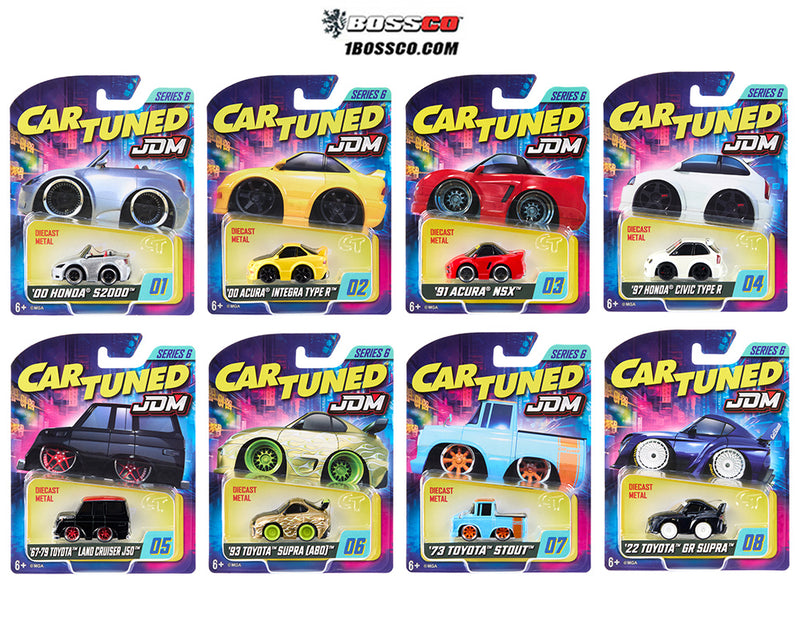 MGA 1/64 CAR TUNED JDM SERIES 6 ASSORTMENT of 8 PCS.