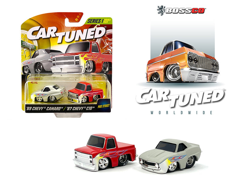 MGA 1/64 CAR TUNED CHEVROLET C10 / CAMARO (2 PACK)