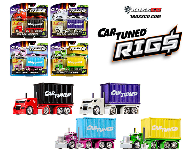 MGA 1/64 CAR TUNED CONTAINER RIGS SERIES 2 ASSORTMENT of 4 PCS