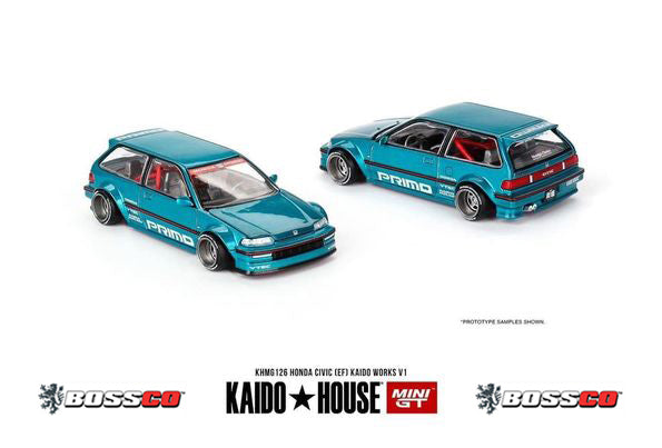 MINI GT KAIDO HOUSE HONDA CIVIC(EF) WORKS V1 "TAHITIAN GREEN"