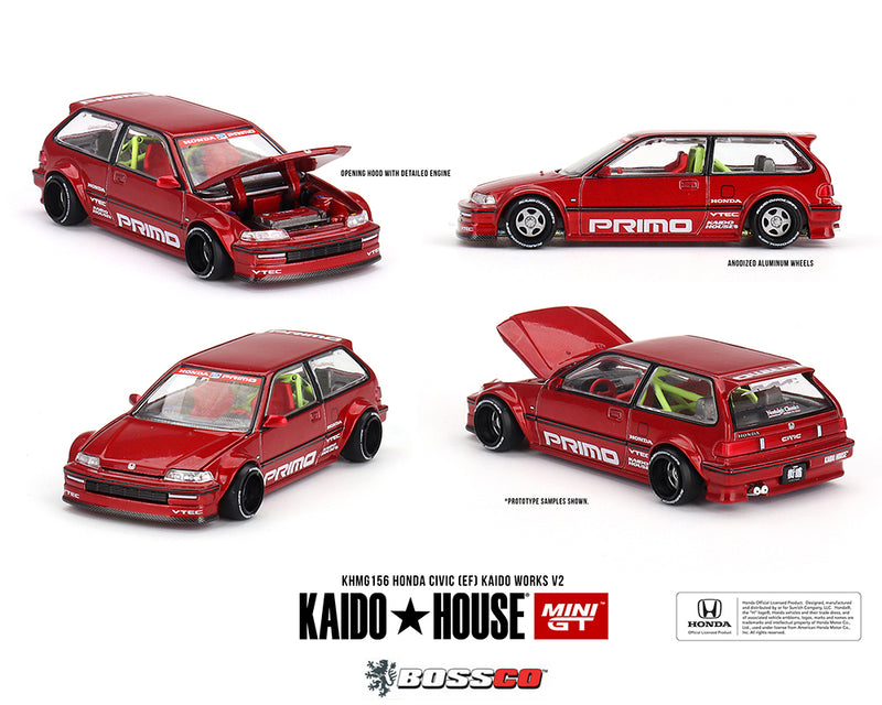 MINI GT KAIDO HOUSE HONDA CIVIC(EF) WORKS V2 "RED"