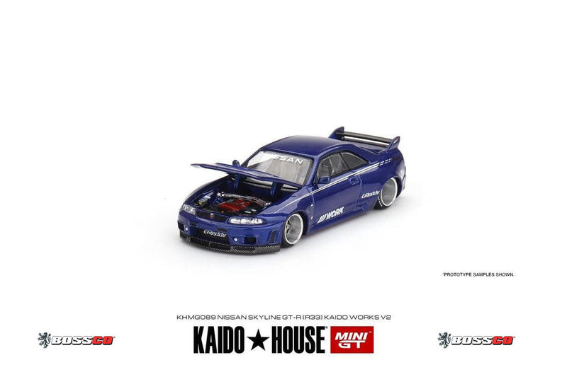 MINI GT - KAIDO HOUSE NISSAN SKYLINE GT-R (R33) "BLUE"