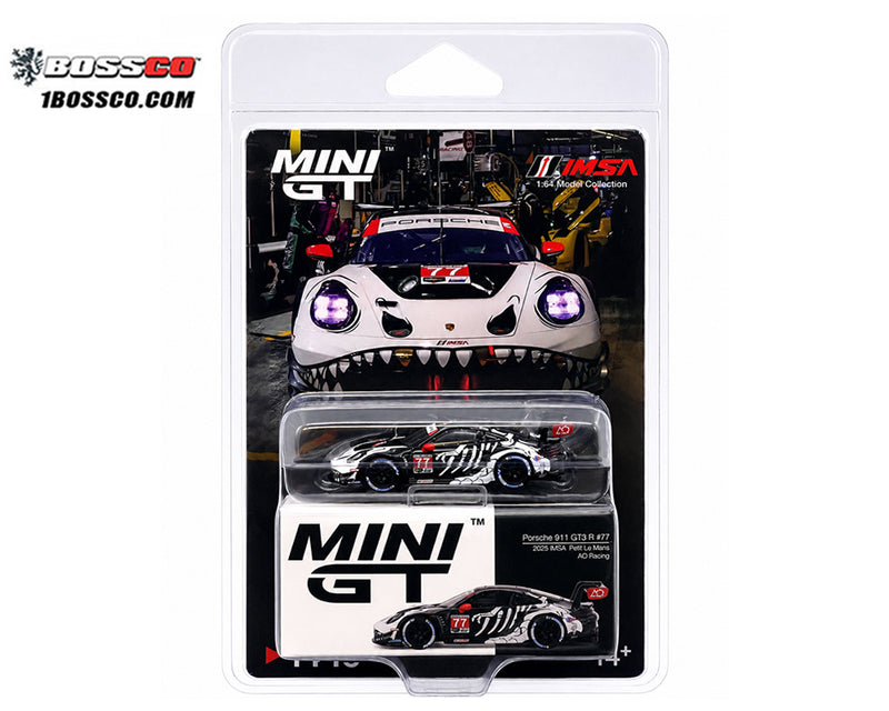 MINI GT - PORSCHE 911 GT3 R #77 IMSA 2025 AO RACING "BLACK ***PRE ORDER