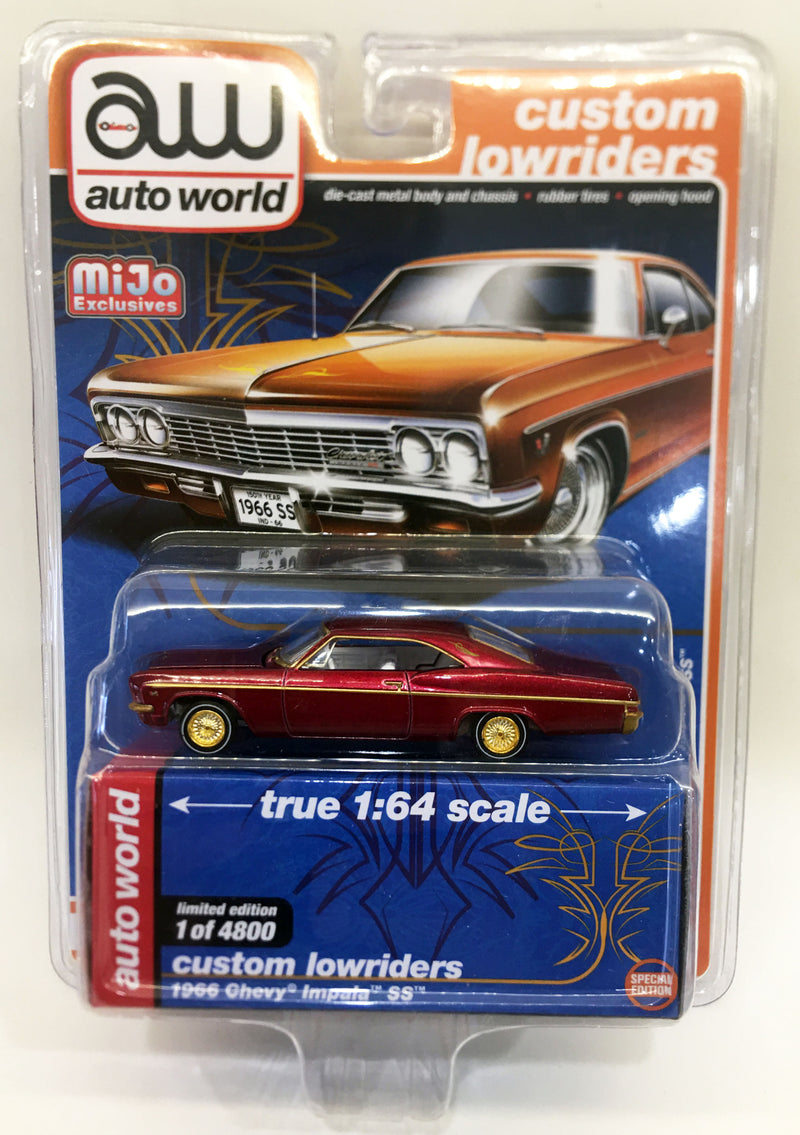 AUTOWORLD - 1966 CHEVY IMPALA LOWRIDER CHASE (ORANGE)