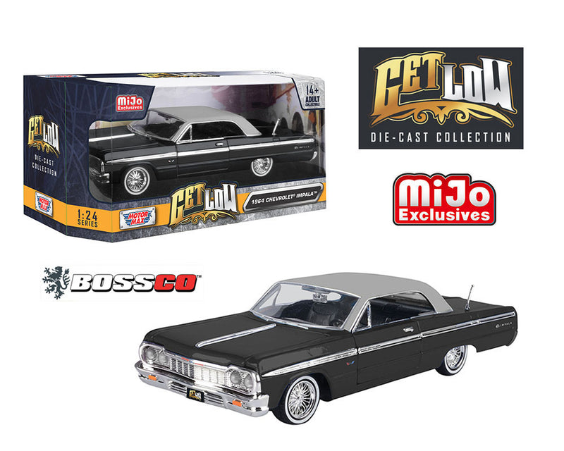 MOTOR MAX 1/24 1964 CHEVROLET IMPALA SS LOWRIDER "BLACK"