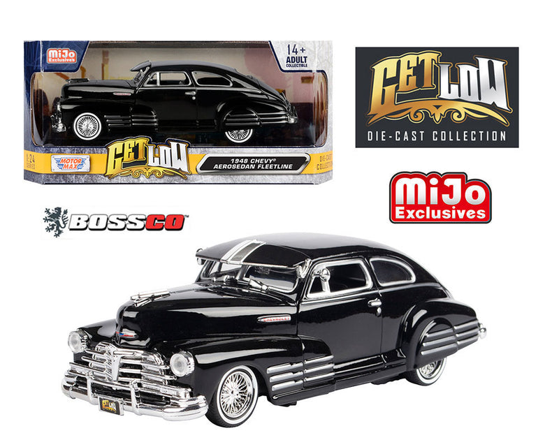 MOTOR MAX 1/24 1948 CHEVROLET AEROSEDAN LOWRIDER "BLACK"