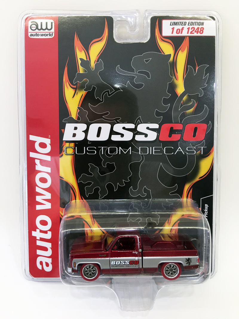 AUTOWORLD - '73 CHEVY CHEYENNE BOSSCO w/LOGO "GREY" ULTRA RED