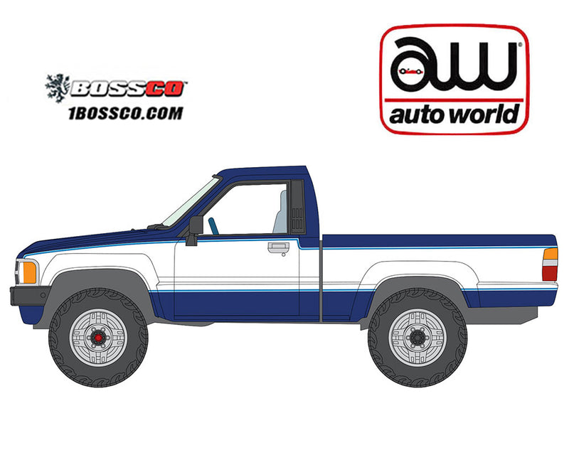 AUTO WORLD - '84 TOYOTA SR5 PICKUP "DARK BLUE" *** PRE ORDER