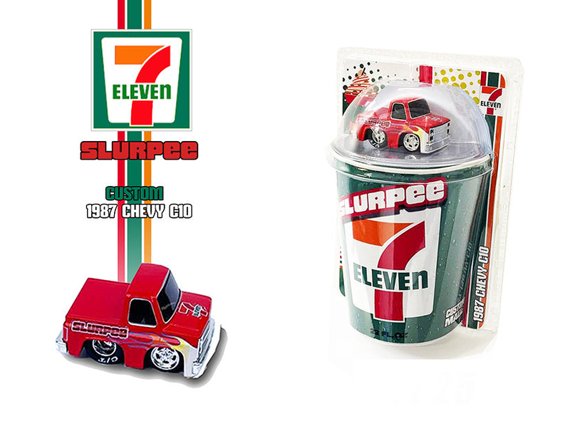 MGA HANDMADE CUSTOM 1/64 CAR TUNED '87 CHEVROLET C10 "SLURPEE"