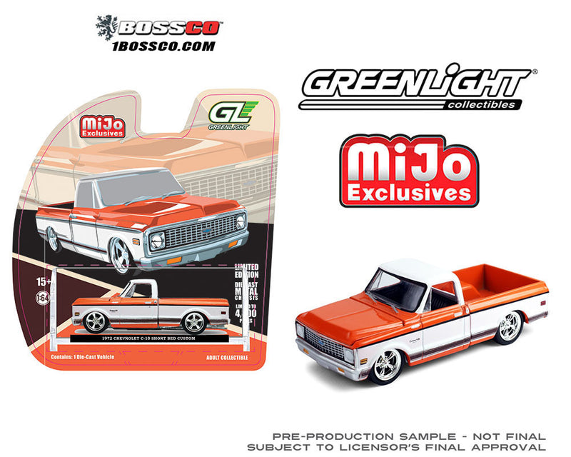 GREENLIGHT - 1972 CHEVROLET CHEYENNE C10 "ORANGE" ***PRE ORDER