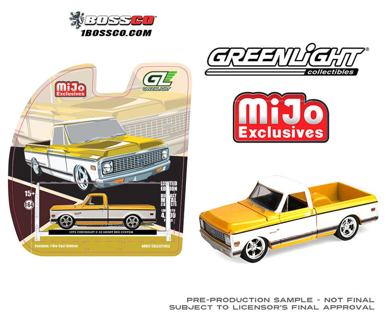 GREENLIGHT - 1972 CHEVROLET CHEYENNE C10 "YELLOW" ***PRE ORDER