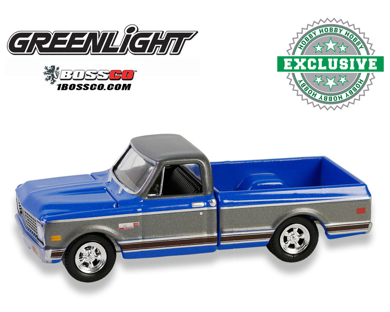 GREENLIGHT - 1972 CHEVROLET CHEYENNE C10 "BLUE / GREY" ***PRE ORDER