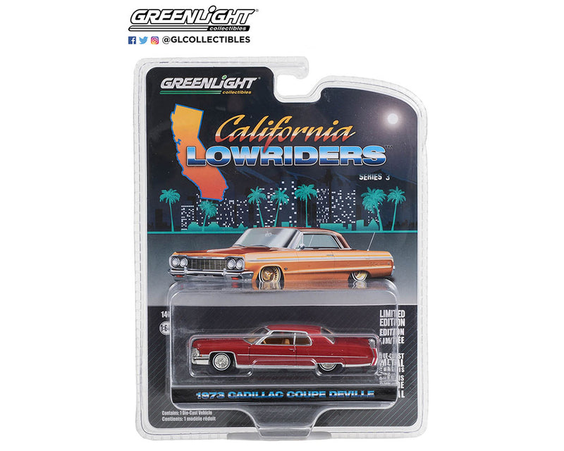 GREENLIGHT - '73 CADILLAC COUPE DEVILLE LOWRIDER in MAROON