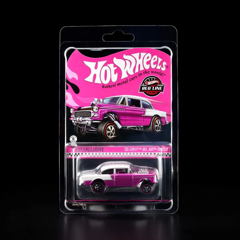 HOT WHEELS - RLC 55 CHEVY BEL AIR GASSER 2025 LA CONV. PINK PARTY CAR