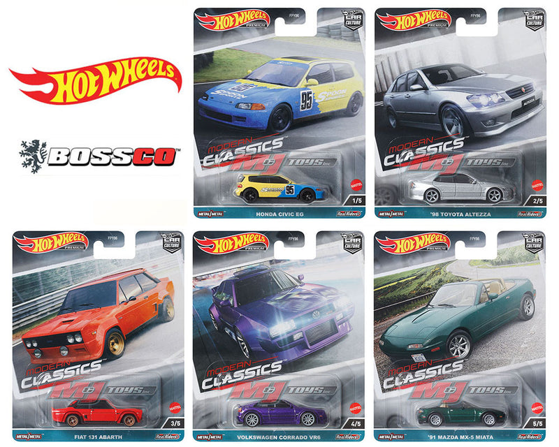 HOT WHEELS - CAR CULTURE "MODERN CLASSICS" E CASE (SET of 5)