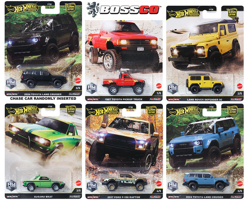HOT WHEELS - CAR CULTURE 2025 "OFF ROAD" H CASE (SET of 5)