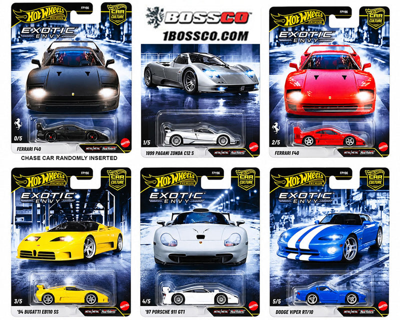 HOT WHEELS - CAR CULTURE 2027 B "EXOTIC ENVY" (SET of 5) *** PRE ORDER