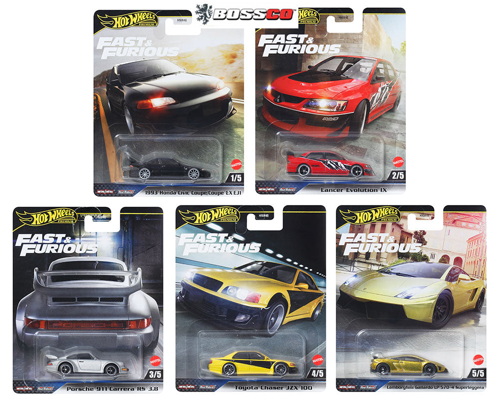 Hot Wheels Fast-Furious Premium Arabalar 5 li set Hot Wheels Fast-Furious Premium Arabalar 5 li set