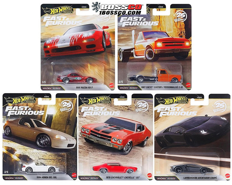 HOT WHEELS - FAST & FURIOUS "25TH ANNIVERSARY" P 2026 (10 PC.) ***PRE ORDER