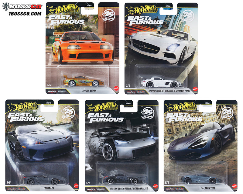 HOT WHEELS - FAST & FURIOUS "25TH ANNIVERSARY" R 2026 (10 PC.) ***PRE ORDER