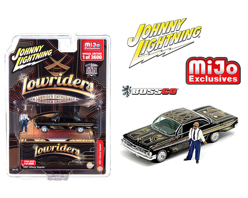 JOHNNY LIGHTNING - '61 CHEVROLET IMPALA LOWRIDER "BLACK"
