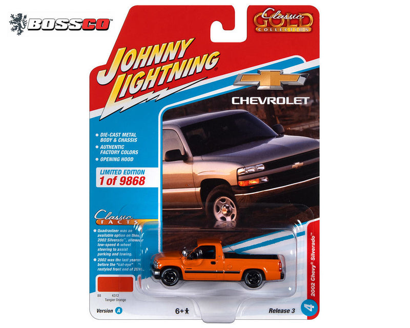 JOHNNY LIGHTNING - 2002 CHEVROLET SILVERADO "ORANGE"