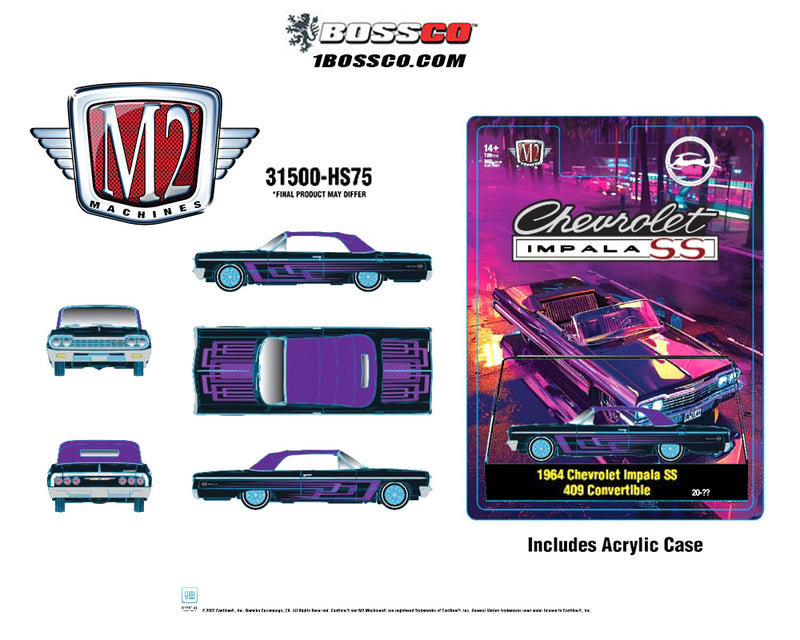 M2 '64 CHEVROLET IMPALA SS CONVERTIBLE "BLACK" ***PRE ORDER