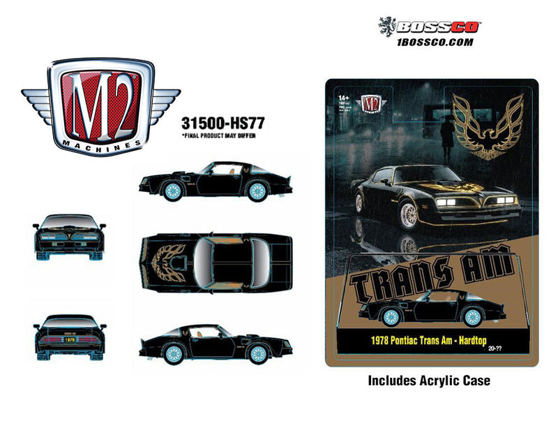 M2 '78 PONTIAC TRANS AM FIREBIRD "BLACK" ***PRE ORDER