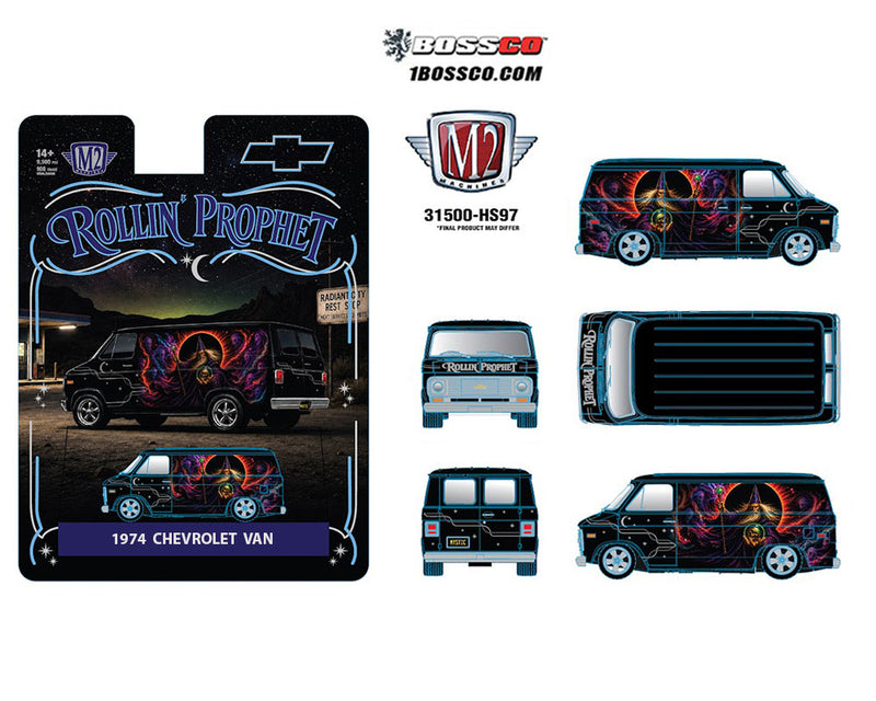 M2 '74 CHEVROLET VAN ROLLIN PROPHET SPECIAL "BLACK" ***PRE ORDER