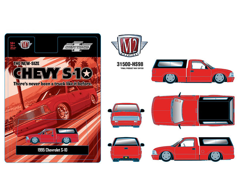 M2 '95 CHEVROLET S10 W/ CAMPER SHELL "RED" ***PRE ORDER