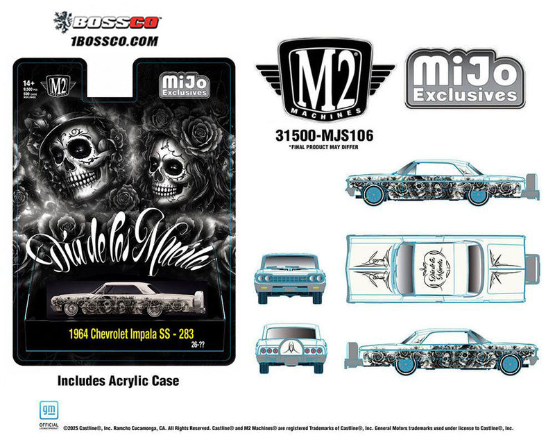 M2 '64 CHEVROLET IMPALA SS LOWRIDER "DIA DE LOS MUERTOS" ***PRE ORDER