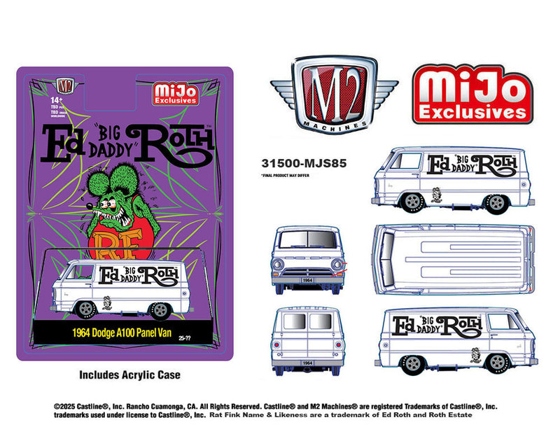 M2 '64 DODGE A100 PANEL VAN "RAT FINK" ***PRE ORDER***
