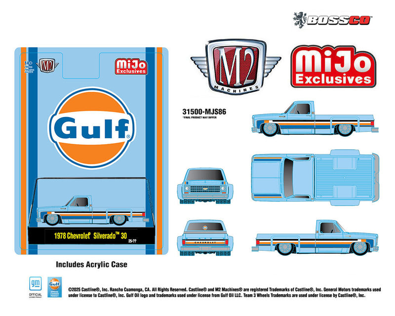 M2 '78 CHEVROLET SILVERADO 30 "GULF" *** PRE ORDER