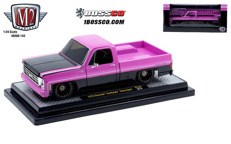 M2 1/24 '79 CHEVROLET SCOTTSDALE CHEVY SPORT "PINK & BLACK" ***PRE ORDER