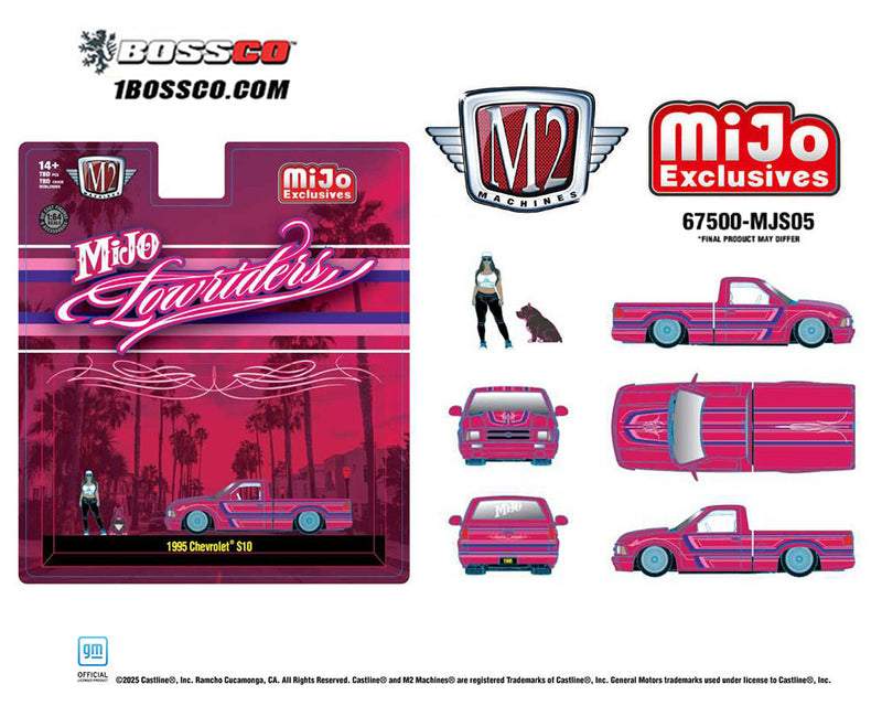M2 '95 CHEVROLET S10 LOWRIDER with FIGURES "PINK" ***PRE ORDER***
