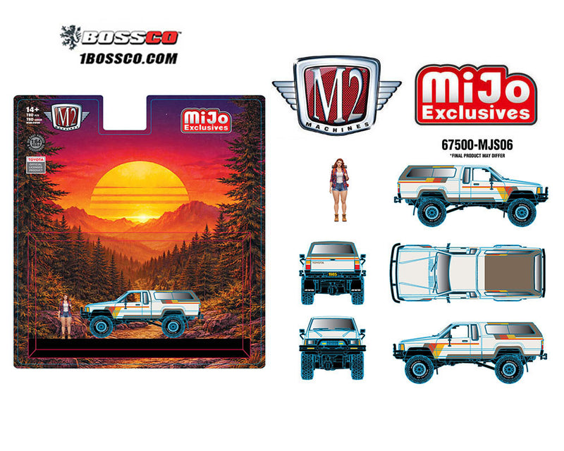 M2 '85 TOYOTA 4X4 w/ CAMPER SHELL & FIGURE "WHITE" ***PRE ORDER