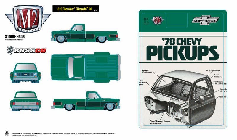 M2 '78 CHEVROLET SILVERADO 30 "EMERALD PEARL" *** PRE-ORDER ***