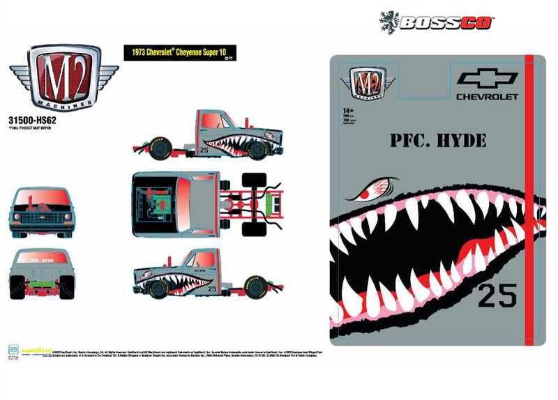 M2 '73 CHEVROLET CHEYENNE SUPER 10 "PFC HYDE" ***PRE ORDER