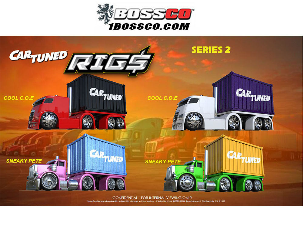 MGA 1/64 CAR TUNED CONTAINER RIGS SERIES 2 ASSORTMENT of 4 PCS