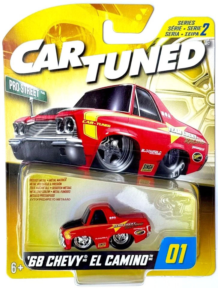 MGA 1/64 CAR TUNED '68 CHEVY EL CAMINO #01 HOBBY SERIES 2 "RED"