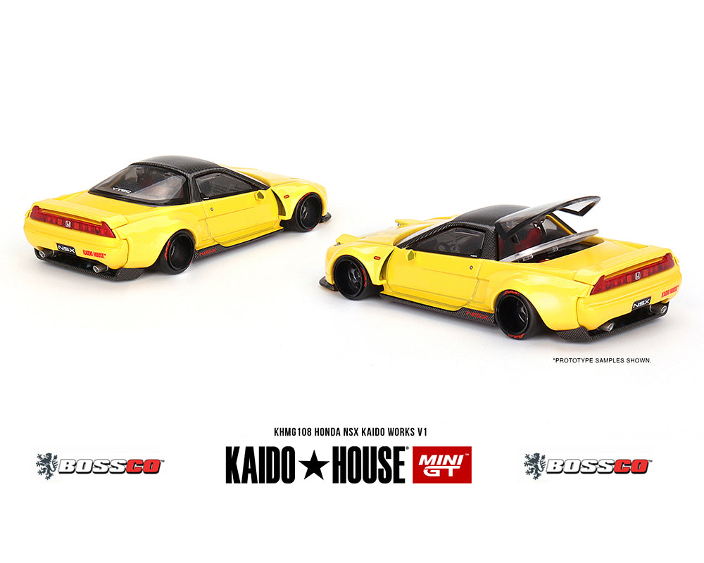 MINI GT - KAIDO HOUSE HONDA NSX WORKS V1 YELLOW ***PRE ORDER