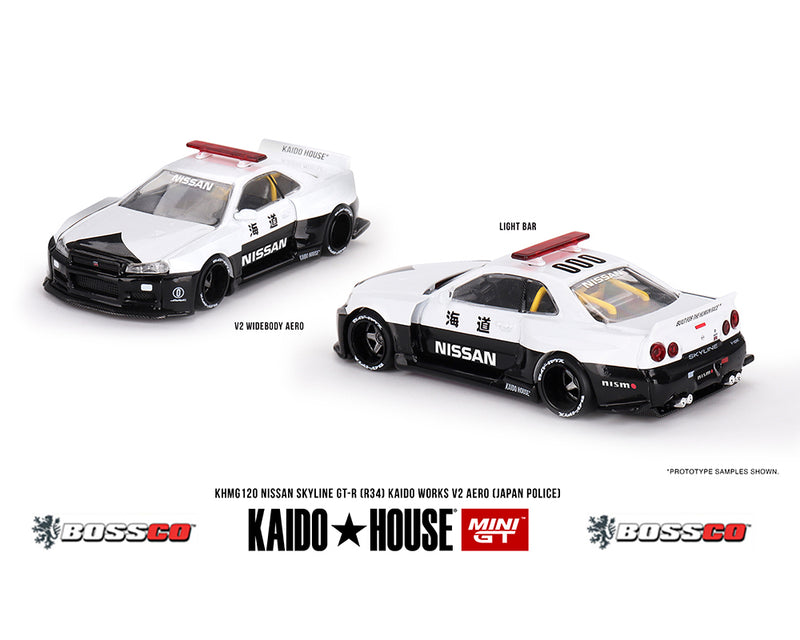 MINI GT KAIDO HOUSE NISSAN SKYLINE GT-R (R34) "POLICE"