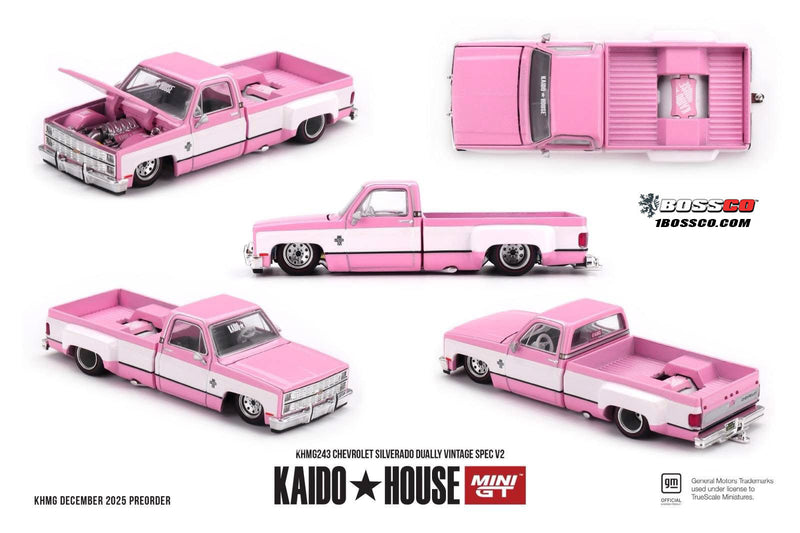 MINI GT KAIDO HOUSE CHEVROLET SILVERADO DUALLY V2 (PINK) ***PRE ORDER
