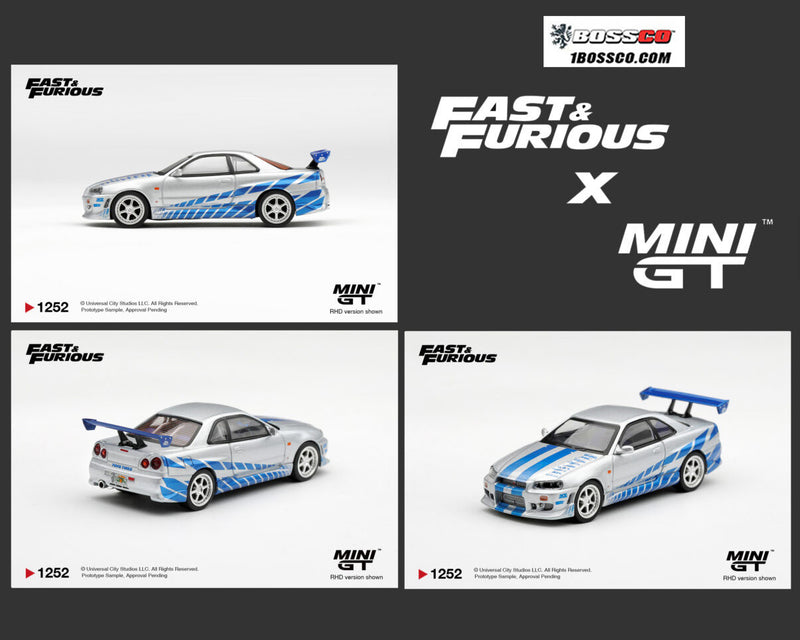 MINI GT - NISSAN SKYLINE GT-R C-WEST"2 FAST 2 FURIOUS" (BRIAN O'CONNER) ***PRE ORDER